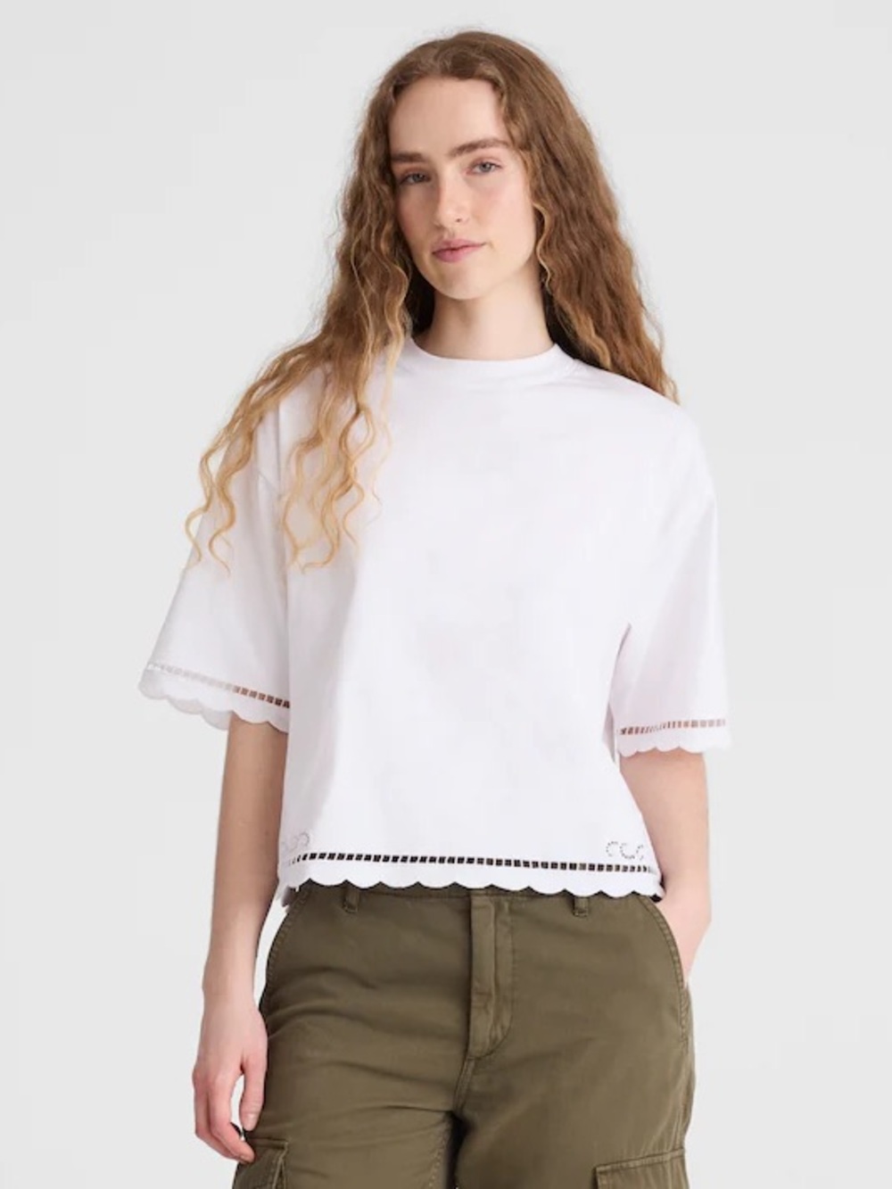 MADEWELL The Boxy Crop Tee in Allday S